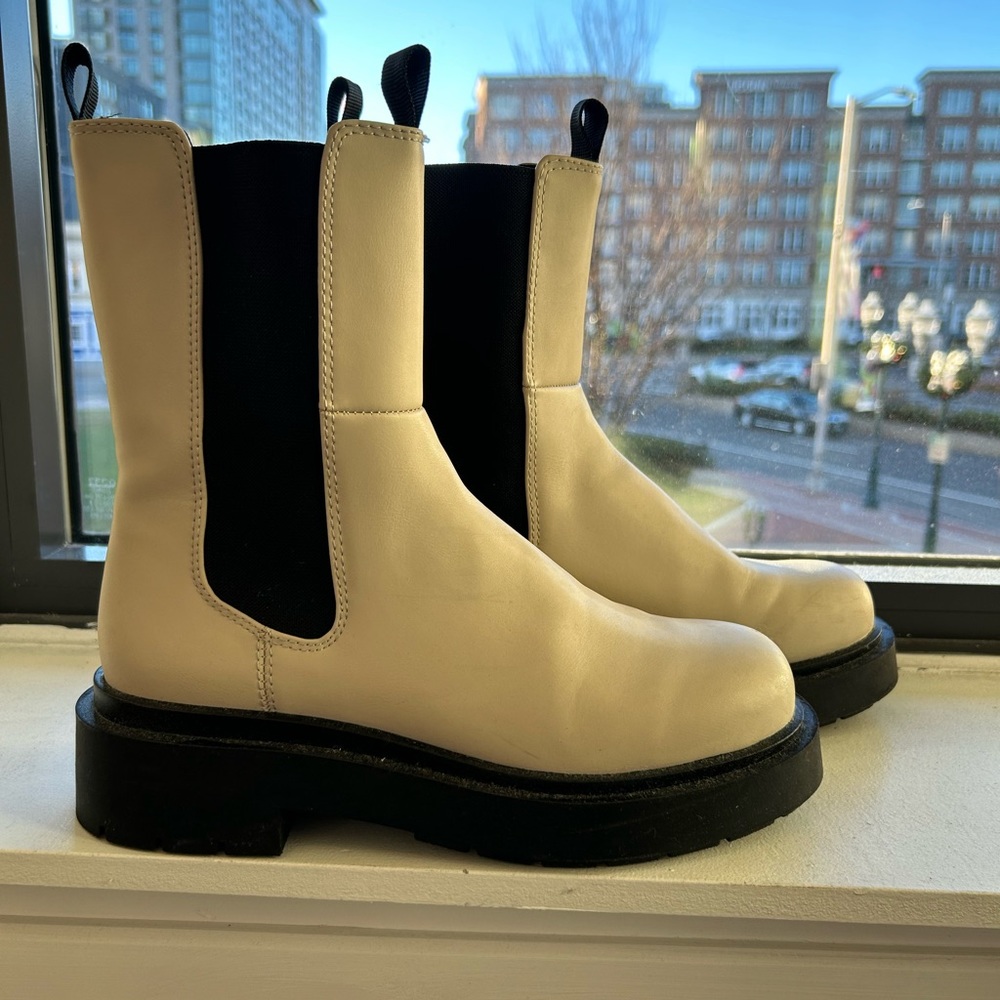 H&M cream Chelsea boots!